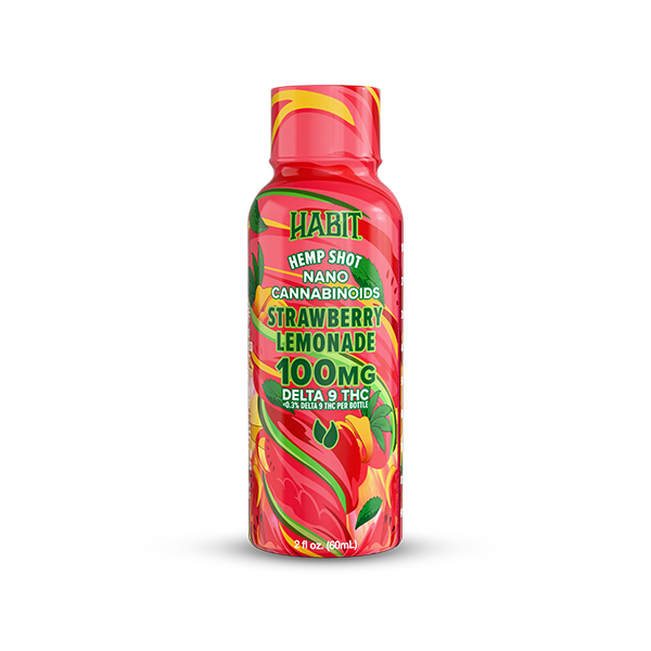 100 MG Delta 9 THC Hemp Shot – Strawberry Lemonade