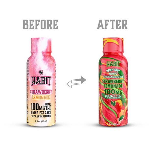 Strwaberry lemonade Shots - Before After