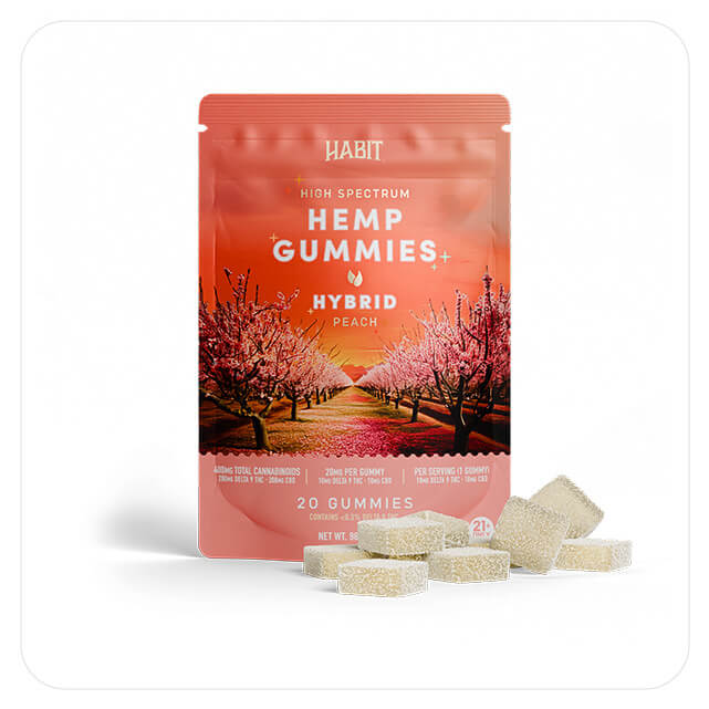 CBD + Delta 9 Gummies – Peach