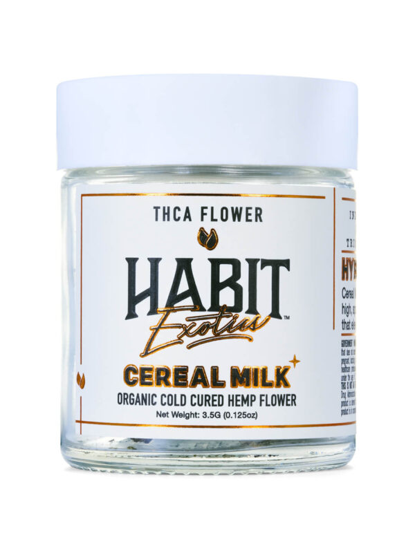 Habit THCA Exotics Flower Cereal Milk Jar