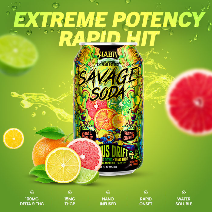 Buy Delta 9 THC Soda Savage Edition Citrus Drift Online | Habit