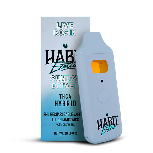 Buy 2G THCA Live Rosin Disposable Vape Sunday Driver Online
