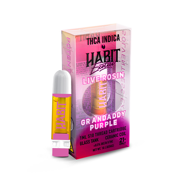 Buy 1G THCA Live Rosin Cartridge Granddaddy Purple Online