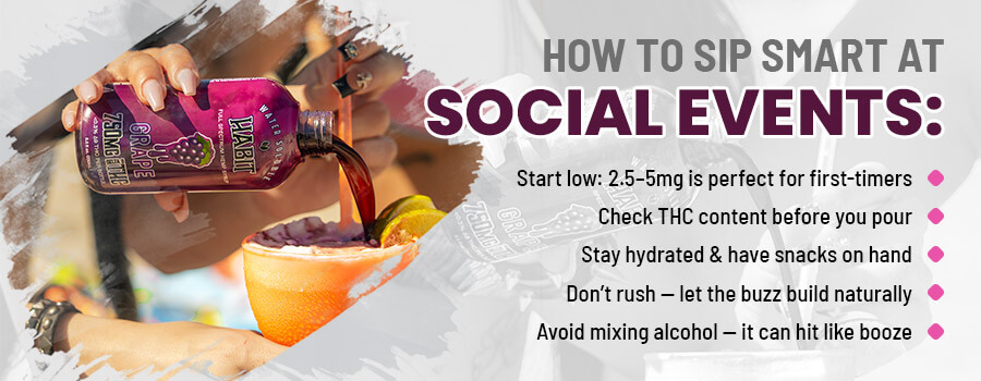 Tips for Enjoying THC Drinks in a Group Setting