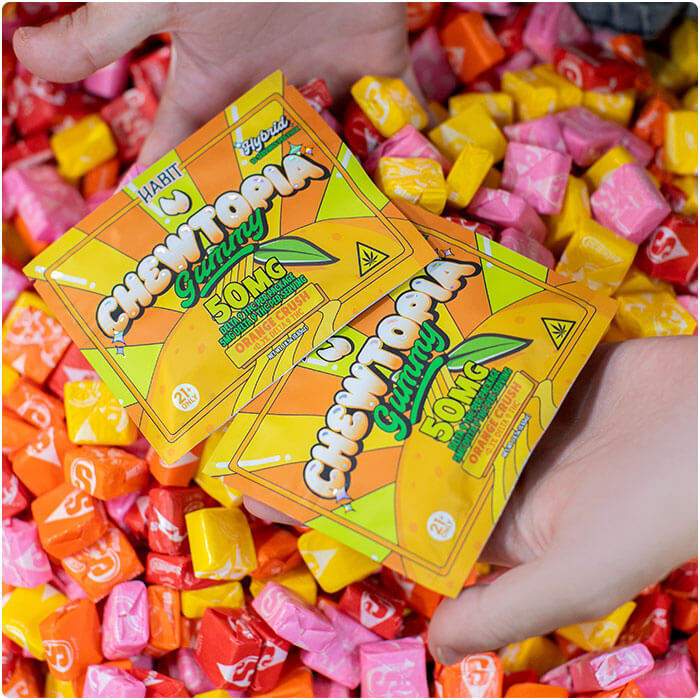 Buy CHEWTOPIA 50mg D9 Gummies Orange Crush Online