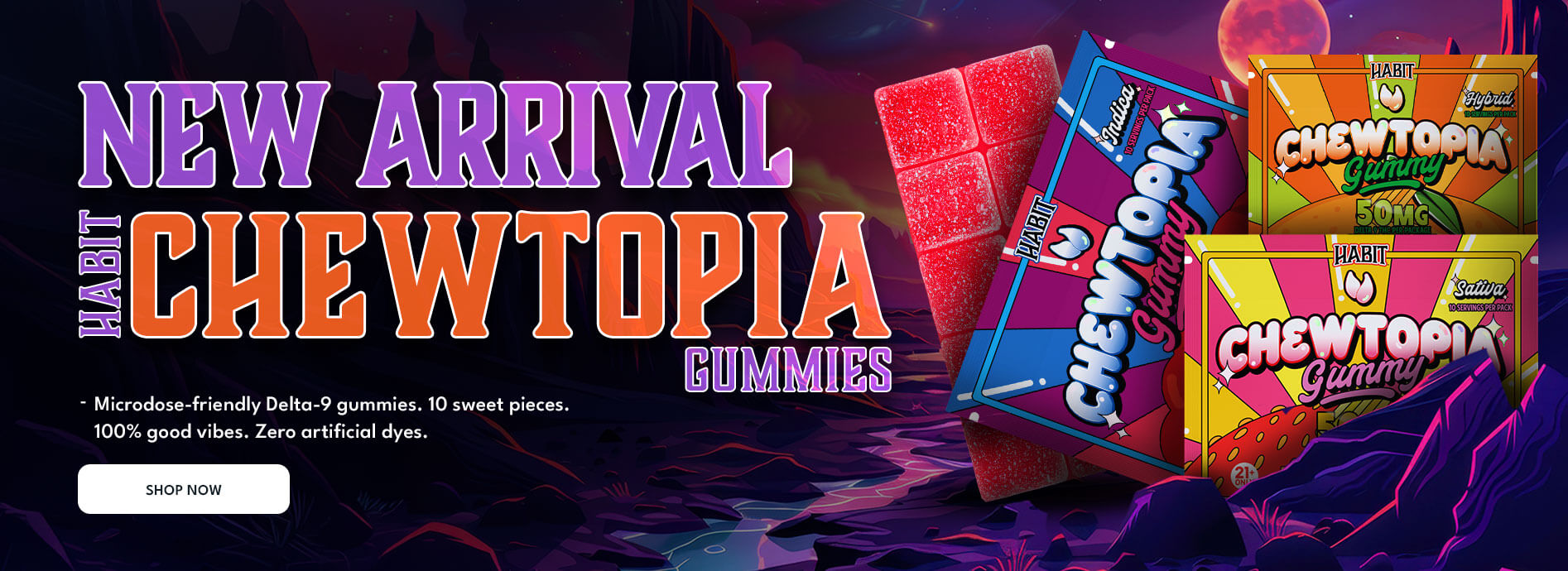 New Arrival Chewtopia 50mg Gummies Desktop