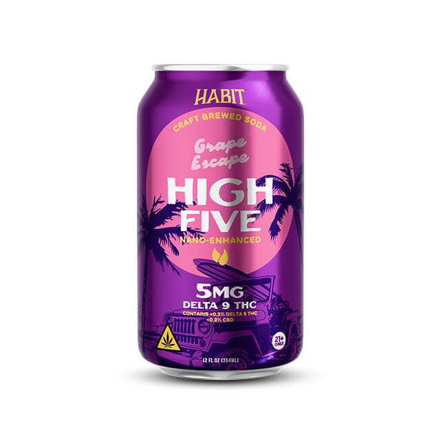 Buy 5MG Delta 9 THC High Five Grape Escape | HabitCBD