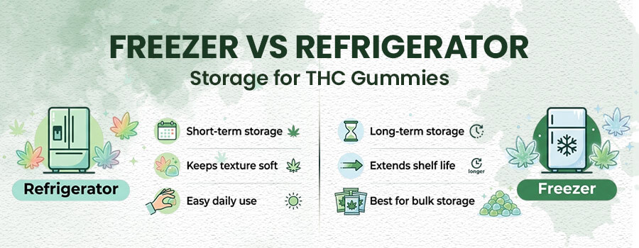 Freezer or Refrigerator - Which one for thc gummies