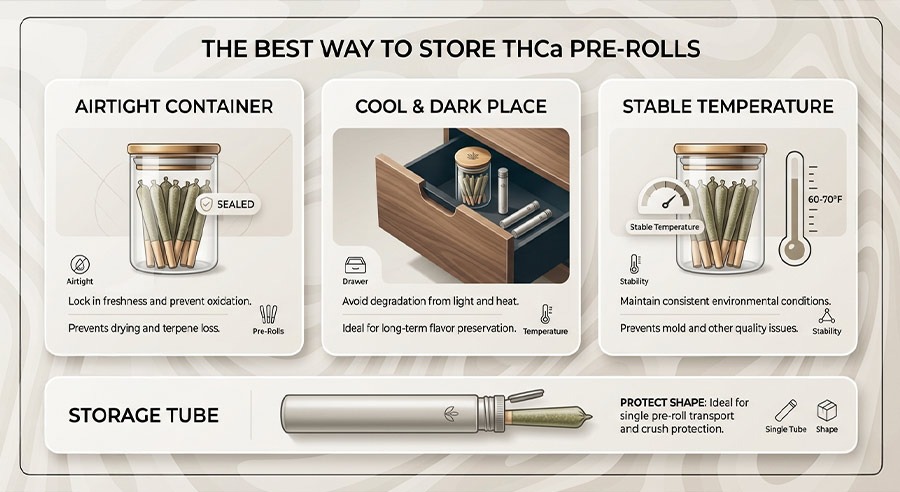 Best Way to Store THCa Pre Rolls