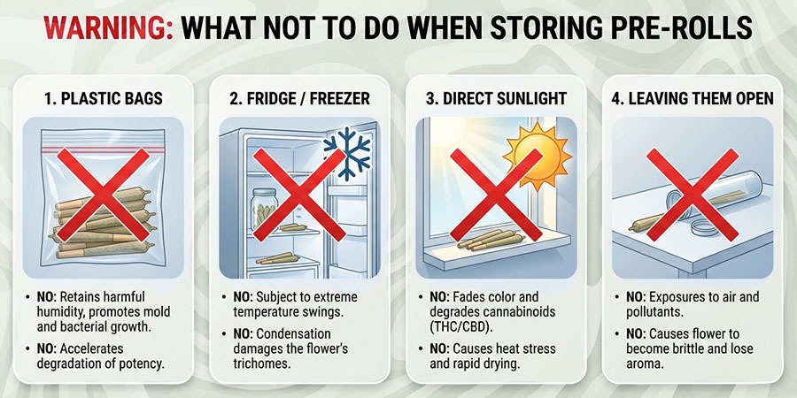 What Not to Do When Storing THCa Pre-Rolls