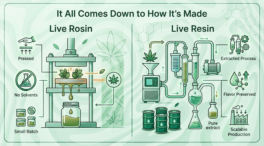 Live Rosin Cart vs Live Resin Cart
