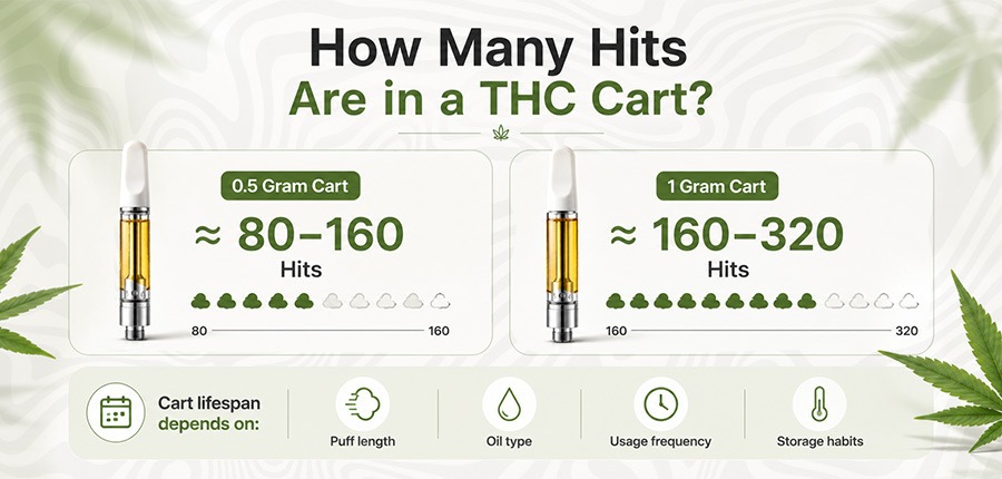How Many Hits are in THC Carts