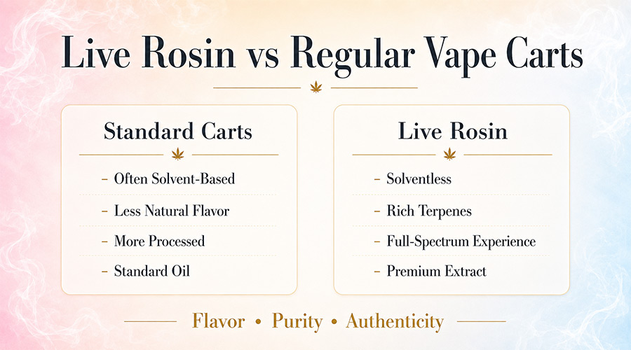 Live Rosin Carts VS Regular Vape Carts