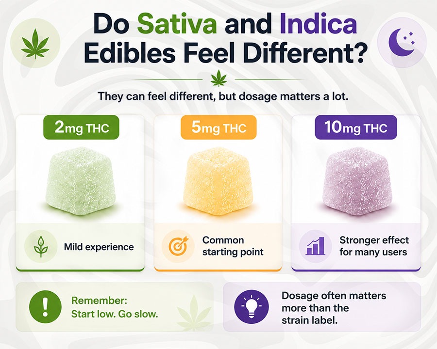 Sativa vs Indica Edibles: Do They Feel Different?