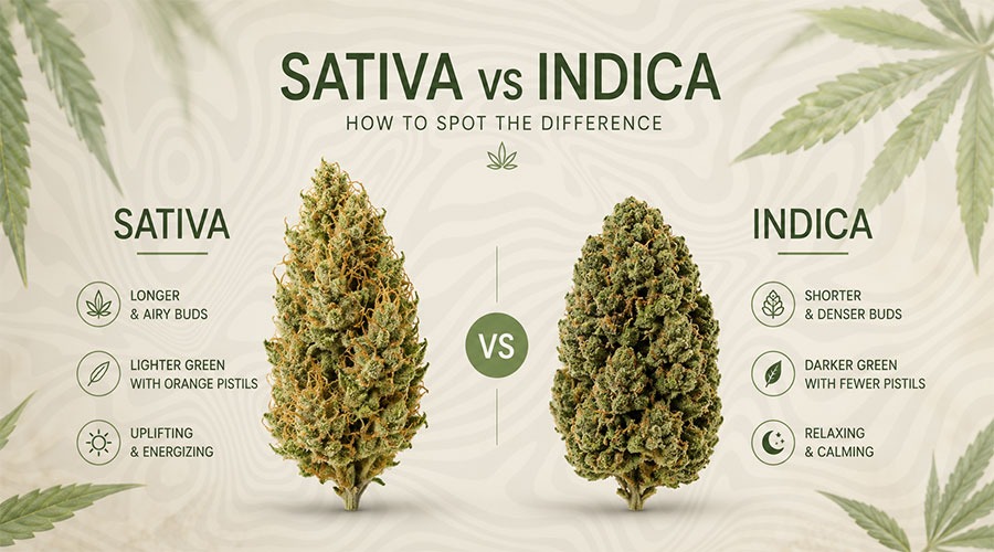 Sativa Bud vs Indica Bud
