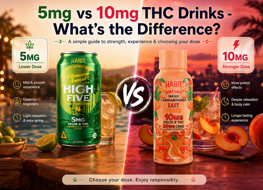 5mg vs 10mg THC Drinks: What’s the Difference?