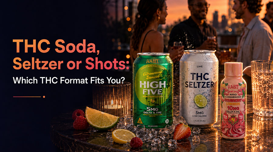 THC Soda vs THC Seltzer vs THC Shot