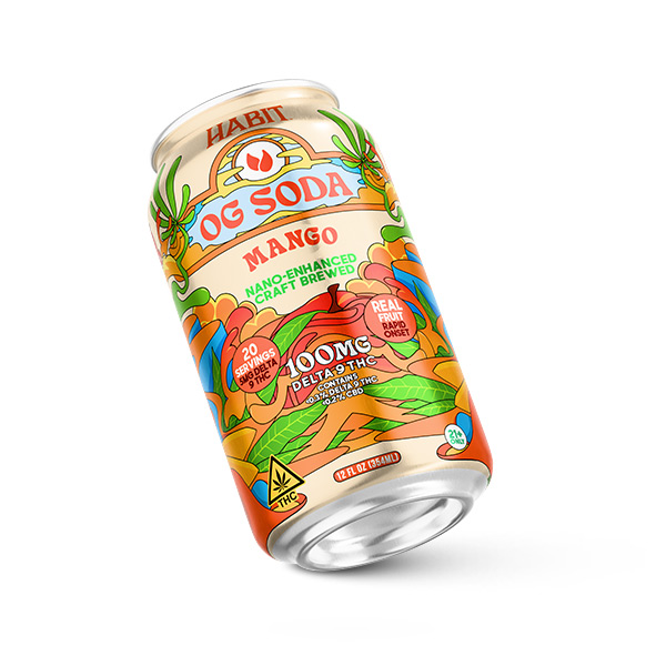 Delta 9 THC OG Soda – 100mg – Mango