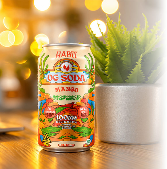 Delta 9 THC OG Soda – 100mg – Mango